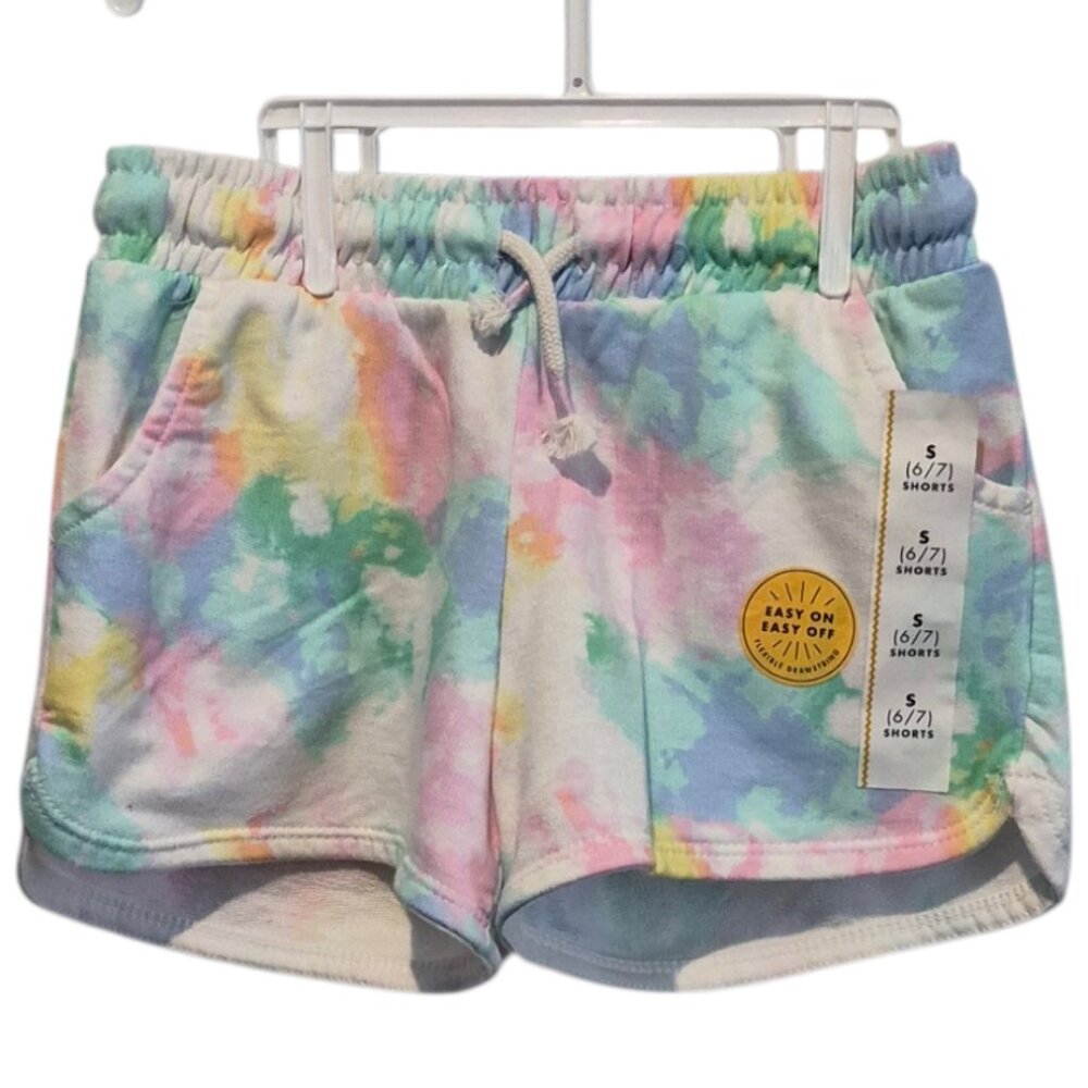 Cat & Jack Tie Dye Girls' Knit Pull-On Shorts - Various Sizes